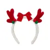 2024 Tiara de chifre de Natal tiara de atmosfera laço fofa todos os jogos acessórios de cabelo Headdress de feriado europeu e americano