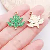 30 Colgantes Variados de Hoja de Arce y Hoja Vegetal Esmaltados de Aleación para Acción de Gracias Accesorios de Joyería DIY para Pulseras, Collares y Colgantes