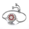 Pulsera de Acero Titanio Incrustada con Diamantes de Alta Calidad Europea y Americana, Aromaterapia, Pulsera de Aceites Esenciales Abrible, Pulsera de Perfume Ajustable Árbol de la Vida Europea y Americana