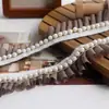 Renda com Lantejoulas Plissada de Chiffon Multicor Estilo Chanel com 2,5cm de Largura Roupas Lolita Roupas de Boneca Materiais de Decoração DIY