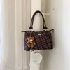 Bolso de Axila Cuadros Dulce Fresco para Mujer 2026 Nuevo Estilo Coreano Bolso de Hombro Cuadros Gran Capacidad Bolso de Mano para Viajes Diarios Bolso Cruzado