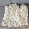 Novedad Otoño/Invierno 2026 Famoso en Internet Algodón Nube Delgado Dulce Pijama de Manga Larga Pantalón Largo Ropa de Casa Conjunto de Dos Piezas