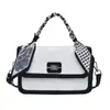 Bolsa Quadrada Pequena Retro de Luxo Flor Escura Bolsa Feminina Moda Nova Outono e Inverno 2025 Bolsa para o Dia a Dia Design de Fita Bolsa de Ombro