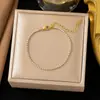 [Melhor Pulseira Estilo Quente 2] Temperamento Europeu e Americano High-End Ouro K Cruz de Titânio Pulseira Design de Nicho Estilo Frio Feminino