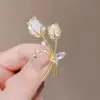 Broche de Mariposa para Mujer Sentido de Gama Alta Nicho Venta al por Mayor Pin de Perla Temperamento Fijo Metal Traje Joyería de Perlas