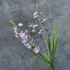Planta en Maceta de Orquídea Danzante Simulada de 3 Puntas Ramo Sensación Decoración de Escena de Boda Decoración del Hogar Adornos de Flores Artificiales Venta al por Mayor