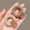 Banda de goma elástica de alta calidad, hecha a mano, con cuerda torcida, anillo para el cabello para niñas, chaqueta de cuero japonesa y coreana, tocado con cola alta