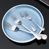 Estilo europeo acero inoxidable occidental postre cuchillo tenedor cuchara comercial cafetería bistec cuchillo tenedor cuchara estudiante cuchara cuchara
