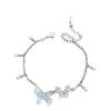 Pulsera Mariposa de Grava Azul Degradado para Mujer Verano Nicho de Lujo Ligero de Alta Gama Pulsera Elegante Novia Pulsera Personalizada