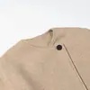 Ropa de Mujer Transfronteriza Otoño e Invierno 2026 Moda Europea y Americana Versátil Simple Abrigo de Lana con un Botón y Cuello Redondo para Mujer C93090