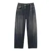 Ropa de Mujer al por Mayor Transfronteriza Estilo Europeo y Americano Invierno 2025 Nueva Moda Moda Callejera Jeans Holgados de Forma de Barril de Cintura Baja