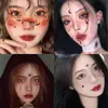 Pegatina de Tatuaje de Cicatriz Falsa para Broma Halloween Tatuaje de Horror Pegatina Puntos de Sutura Marcadores de Bala