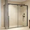 Mampara de Ducha de Acero Inoxidable Engrosada, Puerta Corredera Silenciosa, Divisor de Baño de Cristal Fabricante Mayorista