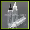 Botella cuentagotas transparente de 120 ml con tapa de punta, botella dispensadora de 120 ml, botella de tinta, botella de pasta con punta