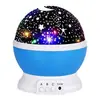 Luz de noite LED colorida de sonho com rotação automática, luz estrelada, projetor estrelado USB, pequena luminária de mesa, luz de noite, transfronteiriça