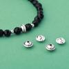 Nuevas Cuentas Espaciadoras de Plata de Ley S925 Estilo Retro de Doble Cara, Cuentas de Burbujas de Agua, Accesorios Espaciadores para Pulsera DIY