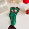 Novas meias de Natal outono e inverno boneco de neve Papai Noel meias de desenho animado criativas meias de Ano Novo de Natal europeias e americanas atacado