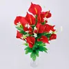 Flores Artificiales de Venta al por Mayor para Fabricantes Lirio de Calas de Tallo Alto con 18 Cabezas Flores Falsas Decoración de Sala de Estar para el Hogar Estilo Europeo Flores Decorativas para Interiores
