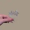 Pente de cabelo penteado de cabeça para baixo novo grampo de cabelo com franja de laço antiderrapante caveira alta estiloso moderno grampo de cabelo lateral com mechas acessório de cabelo
