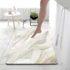 Alfombra de Piso Suave Absorbente de Tierra de Diatomeas de Mármol de Lujo Ligero para Baño, Felpudo Antideslizante para Inodoro, Baño y Entrada de Baño