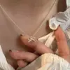 Colar de cabaça em prata de lei S925, nicho e versátil, com toque de alta qualidade, não desbota, banhado a ouro, moderno, simples e de luxo leve