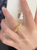 Novo Anel de Abertura Estilo Chinês 2024 Estilo Rico para Filha Fio-desenhado Anéis para Meninas Nicho Alto Padrão Luxo Leve Anel de Casal