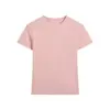 Camiseta Simples de Manga Curta em Algodão Lycra 220g para Mulheres, Tricô de Verão com Gola Redonda, Roupa Feminina de Verão, Ajuste ao Corpo, Roupas Básicas Amigáveis à Pele