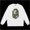 Moletom fino de terry para comércio exterior transfronteiriço, para homens e mulheres, estação outono, com estampa de letras homem-macaco e camuflagem, caimento solto, gola redonda, pulôver, moderno