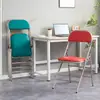 Silla Retro Simple de Acero Inoxidable con Respaldo Engrosado, Silla Plegable para Comedor en Casa, Silla Individual de Ocio, Silla Bauhaus de Mediados de Siglo
