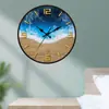 Nuevo Reloj de Pared Acrílico Simple Estilo Chino Reloj con Textura de Madera para Sala de Estar Decorativo Moda Reloj Silencioso