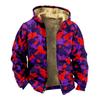 2023 transfronterizo nuevo camuflaje suelto con capucha y cremallera chaqueta acolchada de algodón abrigo para hombre para figura diy una generación de pelo