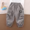 Pantalones para niño Otoño 2024 Nuevo Otoño Estilo Occidental Infantil Bebé Primavera y Otoño Ropa Exterior Pantalones Casual Ropa de Trabajo Pantalones Deportivos