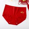 Ropa interior festiva de Año Nuevo al por mayor para mujer, rojo grande, año de nacimiento, boda, transpirable, amigable con la piel, de cintura media, modal, bragas de triángulo