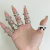 Anillo floral personalizado dulce y fresco para mujer, delicado y lujoso, anillo abierto finamente elaborado, anillo minimalista de alta gama estilo ins para el dedo índice