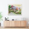 Paquete de material de bordado de punto de cruz transfronterizo con paisaje "Dulce Hogar", decoración de sala de estar, entrega al por mayor de fábrica