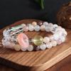 Nuevo Pulsera China Doble Círculo Amatista Citrino Cristal Rosa Fantasma Verde Anillo Corredor Pulsera Regalo para Novia Todo-partido Moda