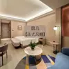 Mobiliario Hotel Meiju Habitación Estándar Casa de Huéspedes Juego Completo Equipo de Instalación de Renovación y Cambio de Color Cama Pantalla Hotel de Negocios Caja de Cama Redonda