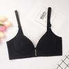 Confortável Roupa Íntima Fina Sem Costura com Bojo Moldado para Estudantes Verão Respirável Sutiã Sem Aro Brilho Natural Simples Sutiã de Tamanho Grande
