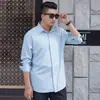 Camisa talla grande hombre manga larga holgada primavera y verano alta elasticidad talla grande camisa de seda helada para hombre gordo top sin planchar