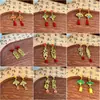 Novos brincos em estilo chinês, personalizados, em formato de leque, vazados, cravejados com diamantes, com laço retrô, caractere da sorte e design de gota, apresentando um pingente estiloso para mulheres