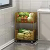Estante de Almacenamiento de Verduras para Piso de Casa Cocina Cesta de Almacenamiento de Cebolleta Jengibre Ajo Balcón Pasillo Cesta de Almacenamiento de Frutas y Verduras Camote