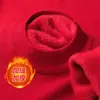 Suéter de cuello alto medio para hombre con forro de polar, engrosado para abrigar, suéter de punto base de manga larga de color liso de invierno para hombre