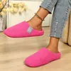Venta al por mayor personalizada de fábrica, comercio exterior transfronterizo, pantuflas de algodón para el hogar para mujer, pantuflas silenciosas de suela blanda para interior de otoño e invierno para parejas