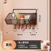 Estante de Almacenamiento de Múltiples Niveles para Montar en la Pared para Dormitorio Estudiantil, Tipo Estrecho, Cesta Colgante para Mesita de Noche sin Taladro