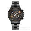 Reloj Nuevo Transfronterizo para Hombre con Esfera Grande No Mecánico de Cuarzo Hueco Reloj para Estudiante de Secundaria
