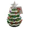 Árbol de Navidad de cerámica pintada con suelo Baiyun y batería, con luces multicolores, decoraciones navideñas, decoraciones festivas