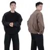 Sudadera con Capucha Patchwork de Otoño para Hombre Silueta Sencilla y Moderna Tendencia Casual Versátil Pícaro Atractivo Holgada Manga Larga Top