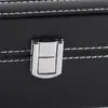 Caja negra de 6 relojes de PU de alta calidad, caja de 6 compartimentos para relojes, caja de exhibición para almacenamiento de relojes y joyas