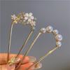 Elegante strass pérola hairpin estilo antigo borla de volta cabeça updo hairpin cabeça decoração Net Red U-shaped hairpin modelador de cabelo