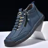 Bestseller transfronterizo de Amazon: Botas Martin para hombre de Amazon, zapatos casuales de media caña, botines, zapatos de estilo británico de talla grande con detalles cosidos
